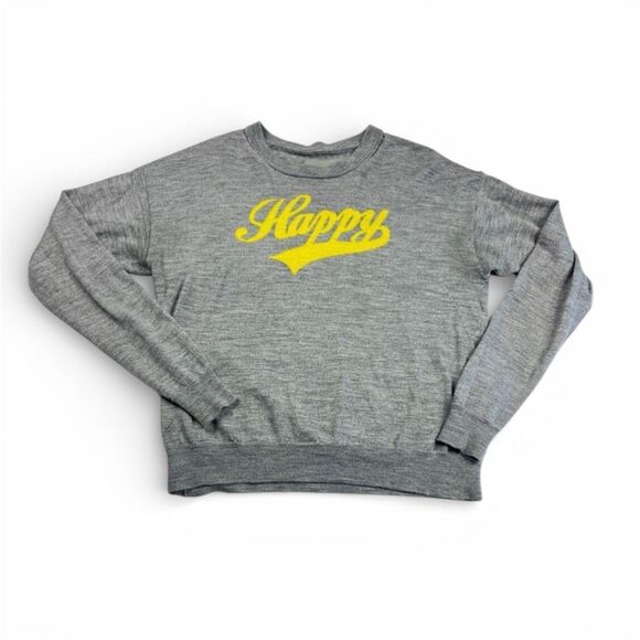 Zadig & Voltaire Sweaters - Zadig & Voltaire Kansas Bis Happy Sweater Gray Wool Slouchy Comfy Knit XS FLAW